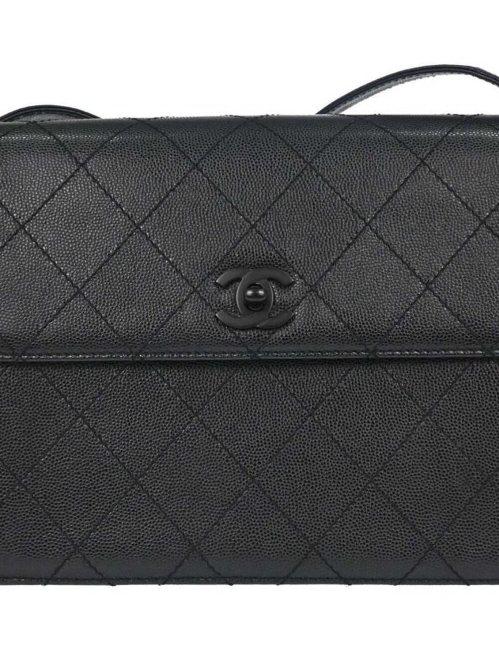 Chanel Black Calfskin Shoulder Bag 197861